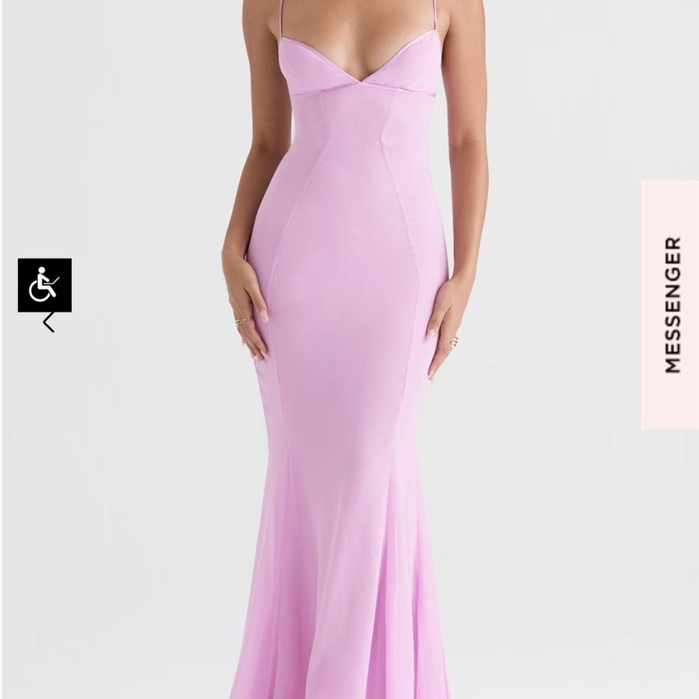 NWT house of cb “Loren” pink maxi dress